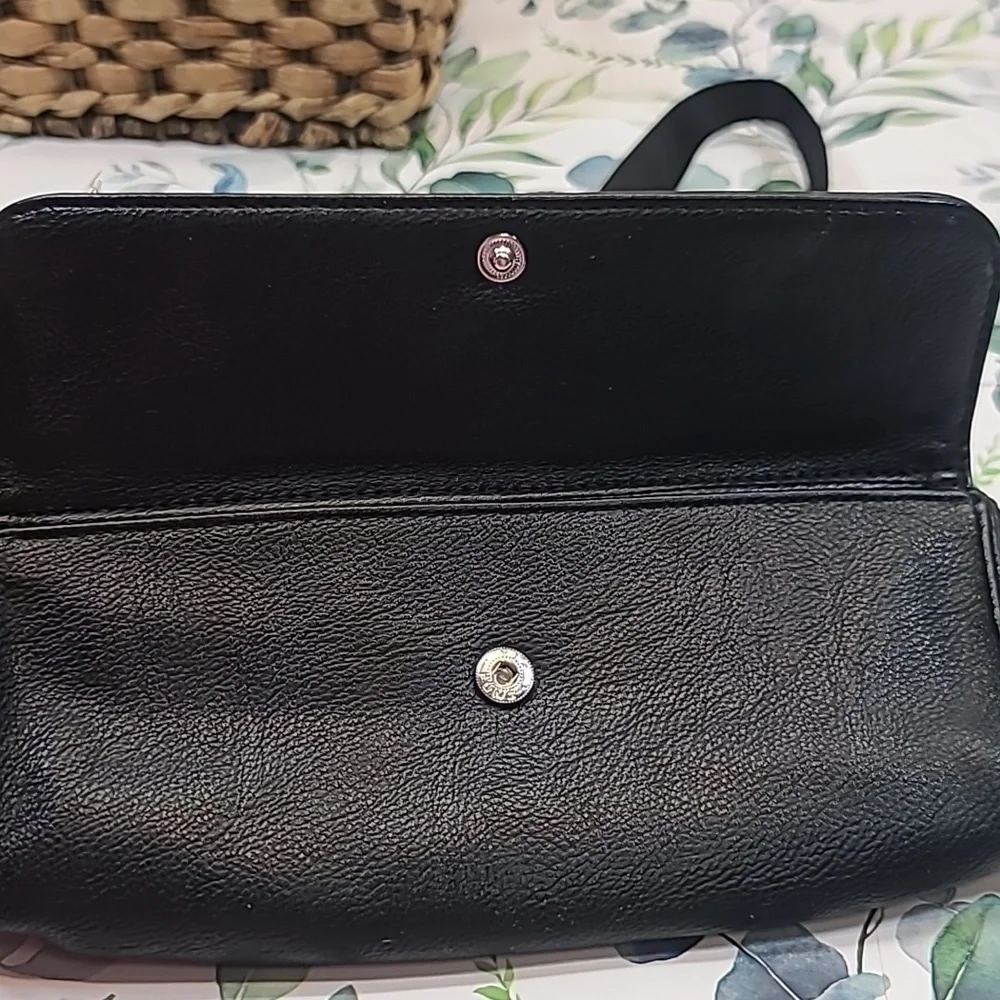 No brand faux leather belt wallet clutch